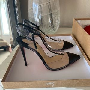 Christian Louboutin Nosy Spikes black/Rose gold.